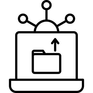 Sunucu. Web simgesi basit illüstrasyon