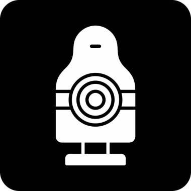 Basit siyah beyaz hedef simgesi