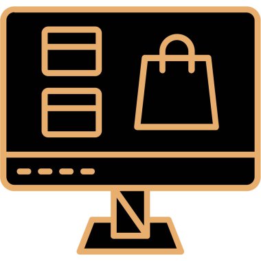 Alışveriş. Web simgesi basit illüstrasyon