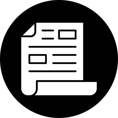 Belge. Web simgesi basit illüstrasyon