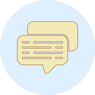 Bir sohbet simgesinin vektör illüstrasyonu