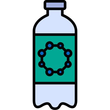 Alkol şişesi ikonu. Taslak alkol şişesi vektör simgesi rengi düz izole