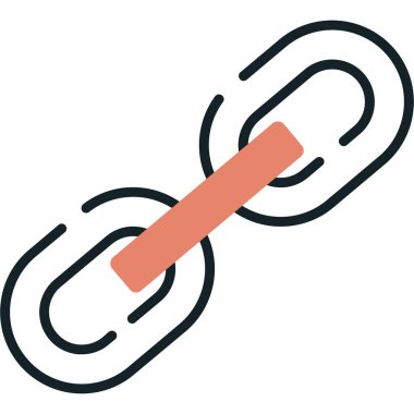 Bağlantı. Web simgesi basit illüstrasyon