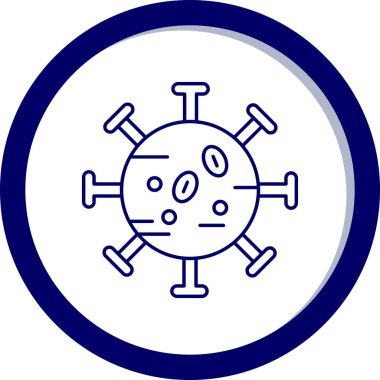 Mavi ve beyaz bir ikonun vektör illüstrasyonu