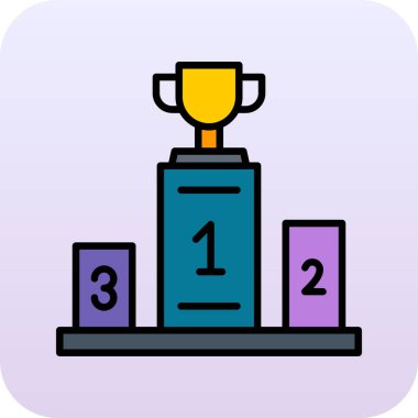 Kupa. Web simgesi basit illüstrasyon