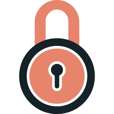 düz renk vektör simgesini kilitle