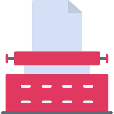 Dikiş makinesinin kırmızı ve mavi renk simgesinin vektör çizimi