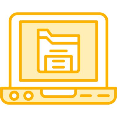 belge dizini vektör renk çizgisi simgesi