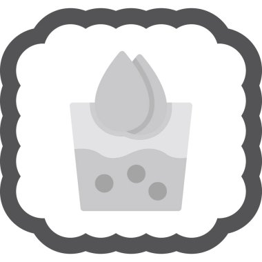 İzole edilmiş tek bir su damlasının vektör çizimi