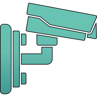 Kapalı devre kamera simgesi. özet çizimi