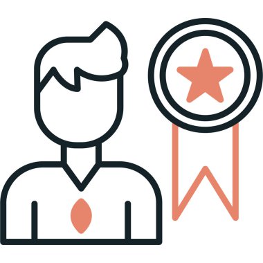 ödül rozeti ödül ikonu doldurulmuş - özet biçimi