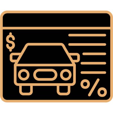 - Araba. Web simgesi basit illüstrasyon