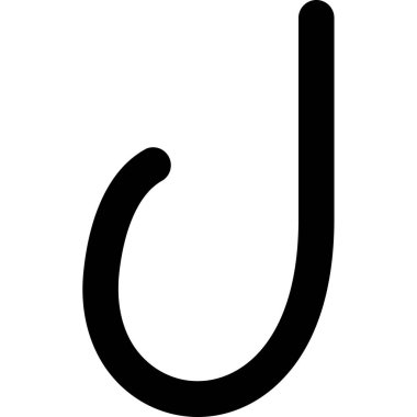 kanca ikon vektör illüstrasyonu