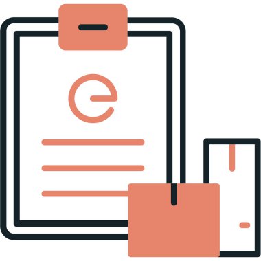 belge simgesi. Basit resimleme