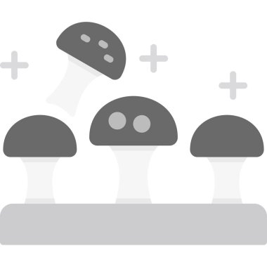 Mantar. Web simgesi basit illüstrasyon