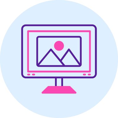 Bilgisayar. Web simgesi basit illüstrasyon