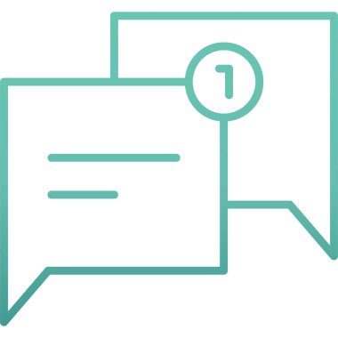 Sohbet mesajı vektör illüstrasyonu