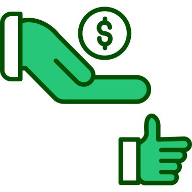 Bir dolar sembollü el.