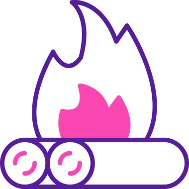 Yangın. Web simgesi basit illüstrasyon