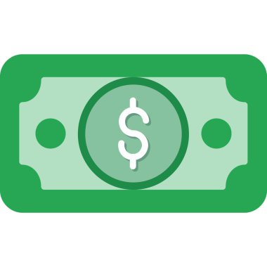 Dolar web simgesi, vektör illüstrasyonu