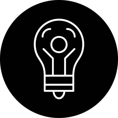 Ampul. Web simgesi basit illüstrasyon