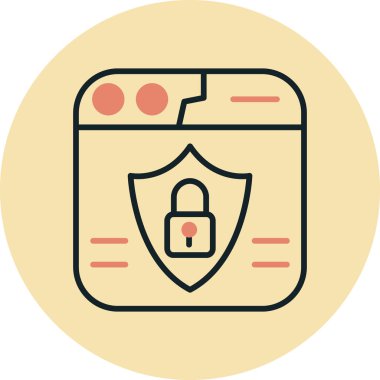 internet koruma vektörü simgesi