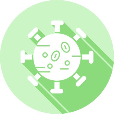 Coronavirus covid 19 simgesi düz stil