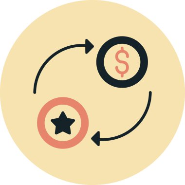 Dolar. Web simgesi vektör illüstrasyonu