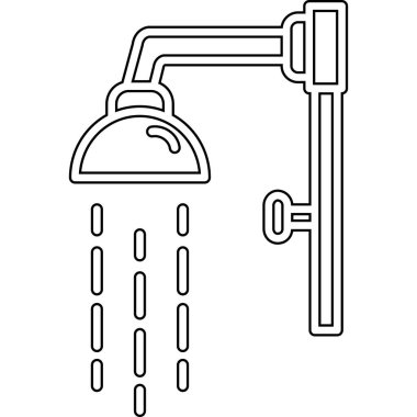 su musluğu simgesi ana hatları çizimi