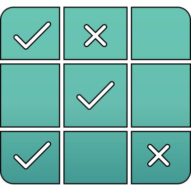 İşaret simgesini işaretle. Basit biçim vektör illüstrasyonu