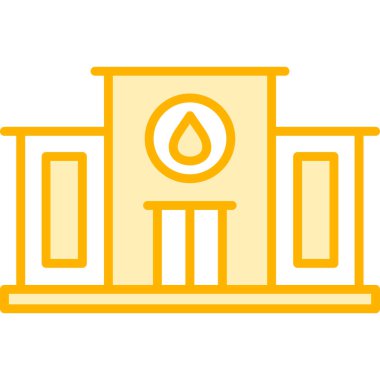 Bir damla ikonlu yağ fıçısı. vektör.