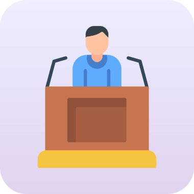 Tribün vektör simgesi modern basit illüstrasyon