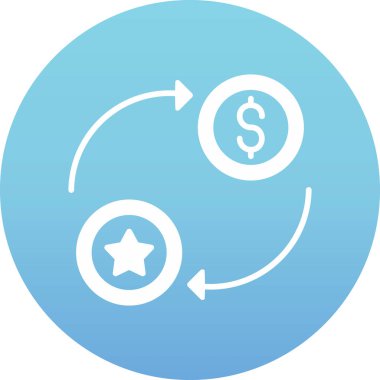 Döviz vektör simge yuvarlak