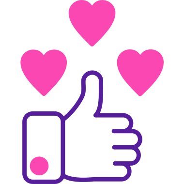 Aşk. Web simgesi basit illüstrasyon