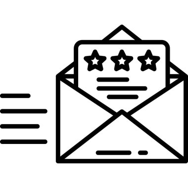 Değerlendirme ikonu vektör ana hatlarını gözden geçir