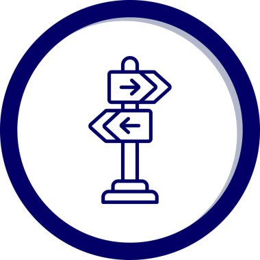 Yönler web simgesi, vektör illüstrasyonu