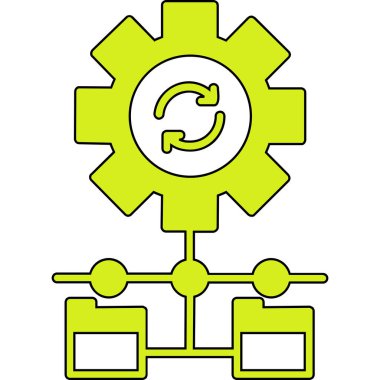 dişli simgesi vektör illüstrasyonu