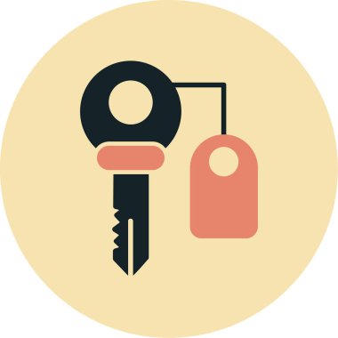 Anahtar simgesi vektör illüstrasyonu