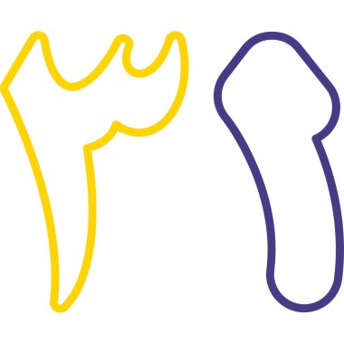 Beyaz arkaplanda izole edilmiş kemik simgesinin vektör çizimi