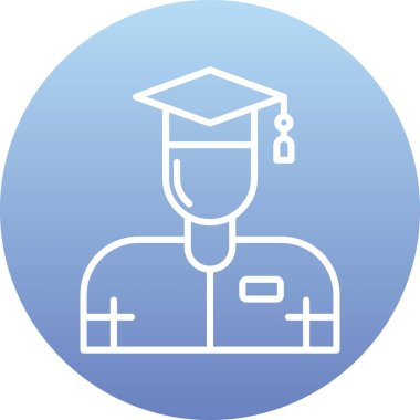 Mezuniyet başlığı simgesinin vektör çizimi