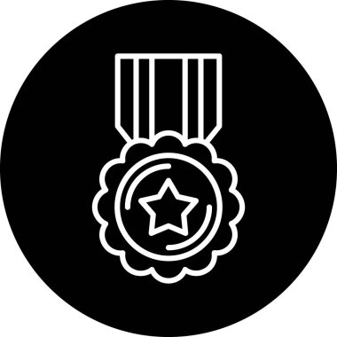 Madalya ikon vektör illüstrasyonu