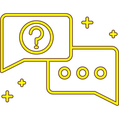 Video sohbet simgesi vektör illüstrasyonu