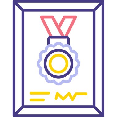 Bir madalyonun vektör illüstrasyonu