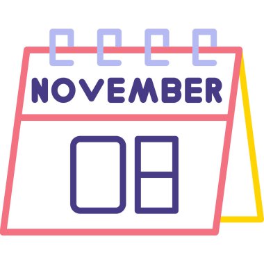 Kasım 'ın 10' uncu günü tek bir ay takviminde, basit takvim simgesi, takvim, 20 tarih.