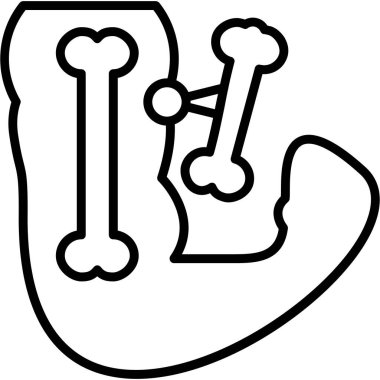 Kemik kemiği simgesi ana hatlarıyla