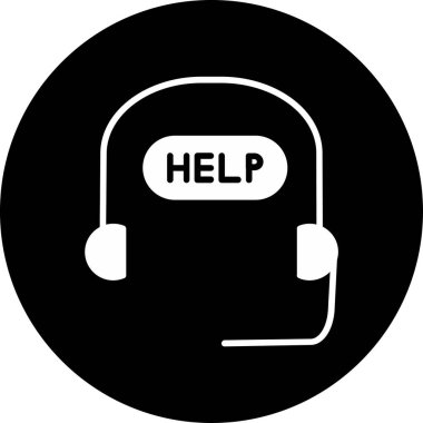 yardım merkezinin yardım simgesi ana hat biçiminde