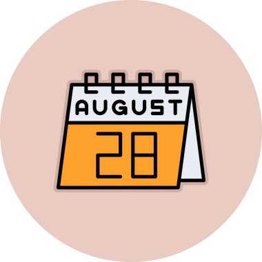 Takvim simgesi, vektör çizimi