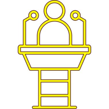 Beyaz arkaplanda vektör simgesi izole edildi