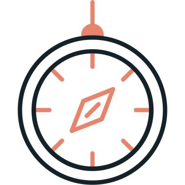 Pusula. Web simgesi basit illüstrasyon