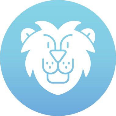 Aslan simgesi. Web için aslan vektör simgelerinin basit illüstrasyonu